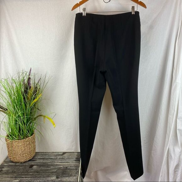 Akris Black Side Zip Straight Leg Trouser Pants 6 - Picture 3 of 7